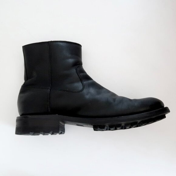 Frye James Lug Zip Boots Men’s 8D Black Leather Ankle Boots main image 7
